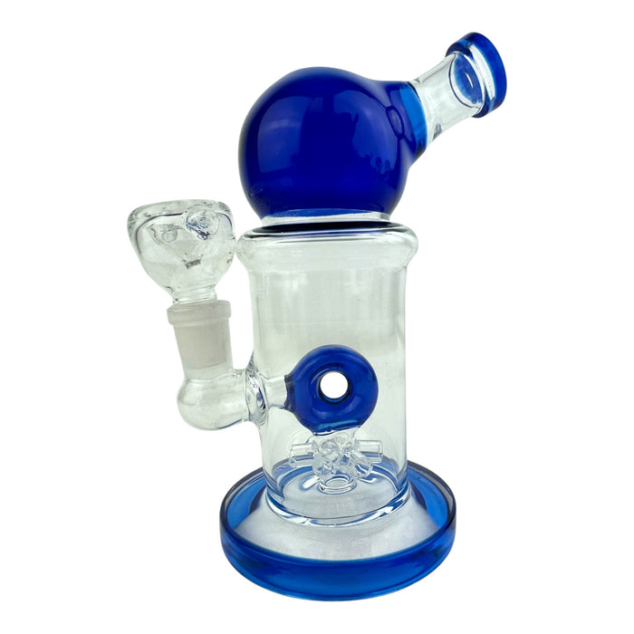 7” Donut Star Perc Glass Water Pipe