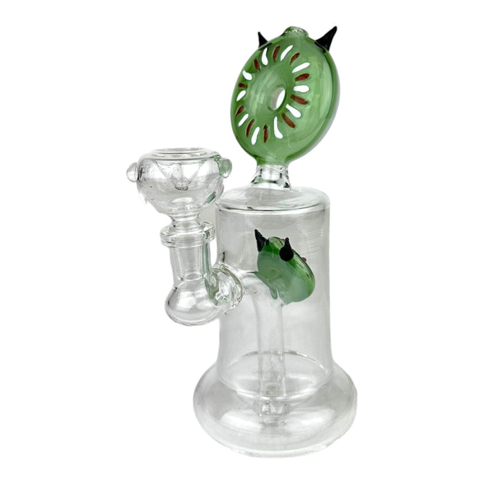 7" Devil Double Donuts Glass Water Pipe