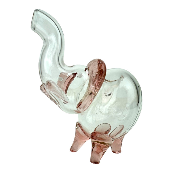 4.5" Clear Colored Elephant - Glass Hand Pipe