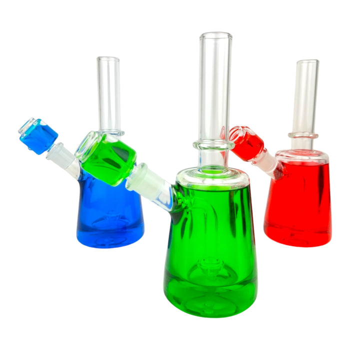 8.5" Straight Tube Beaker Color Glycerin Freeze Water Pipe "WP342"