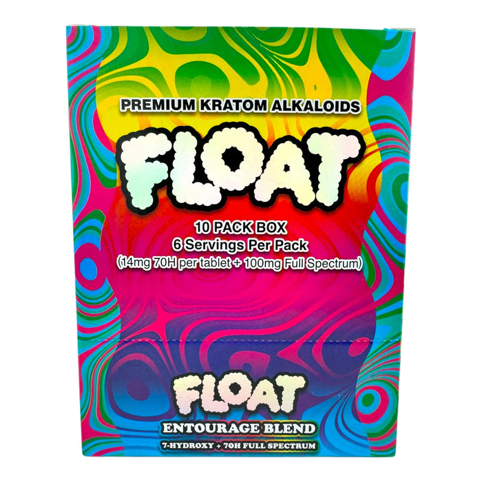 Float Entourage Blend 7-Hydroxy + 100mg Full Spectrum 14mg Tabs 3ct Blister Pack - 10 Pack Display