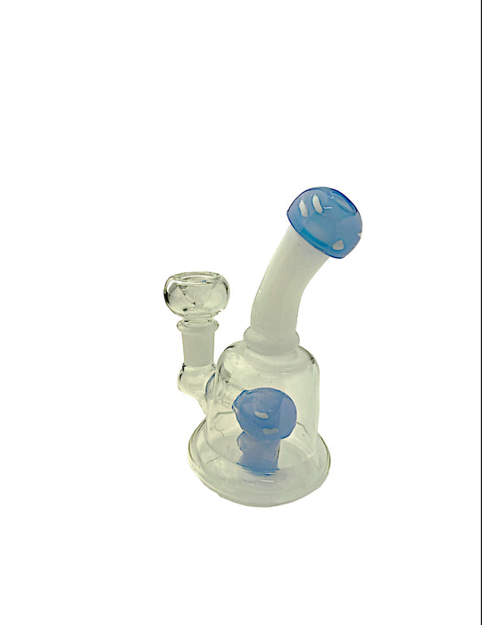 6.5” Mushroom Glass Water Pipe