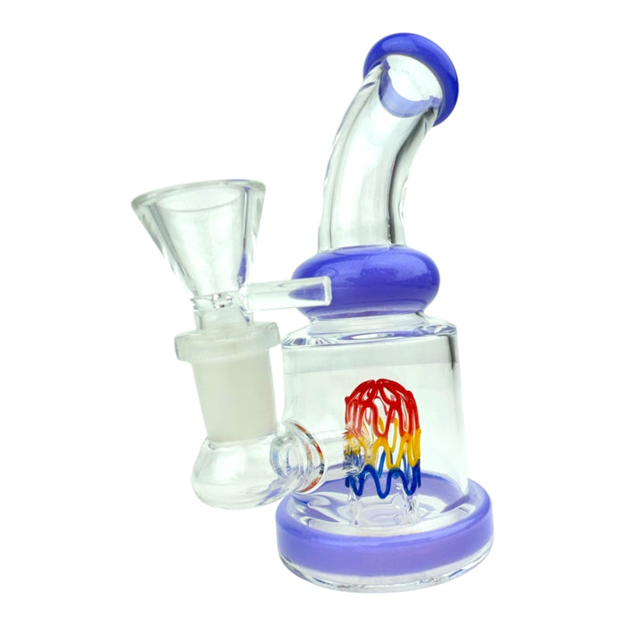 5.5" Bent Neck Glass Water Pipe "WP1214" (Assorted Colors)