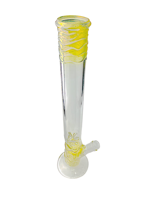 18" Straight Vase Glass Water Pipe