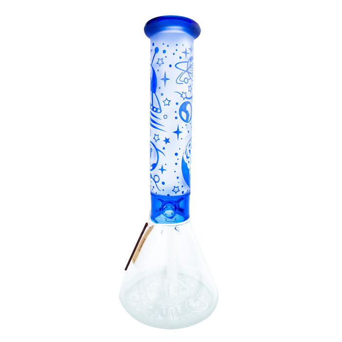 16" CHEECH  Frosted Space Beaker Glass Water Pipe 'CH-165'