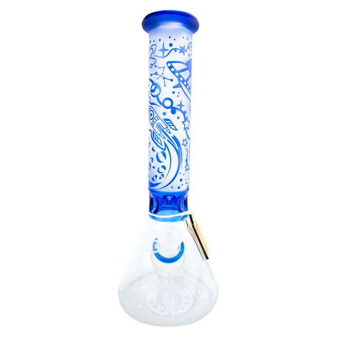 16" CHEECH  Frosted Space Beaker Glass Water Pipe 'CH-165'