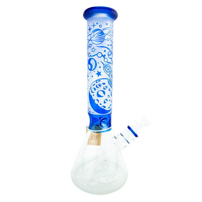 16" CHEECH  Frosted Space Beaker Glass Water Pipe 'CH-165'