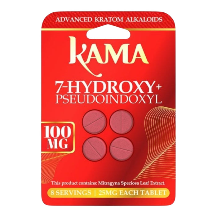 KAMA 7-Hydroxy + Pseudo 100mg Tablets | 4Tab | 10pc Display