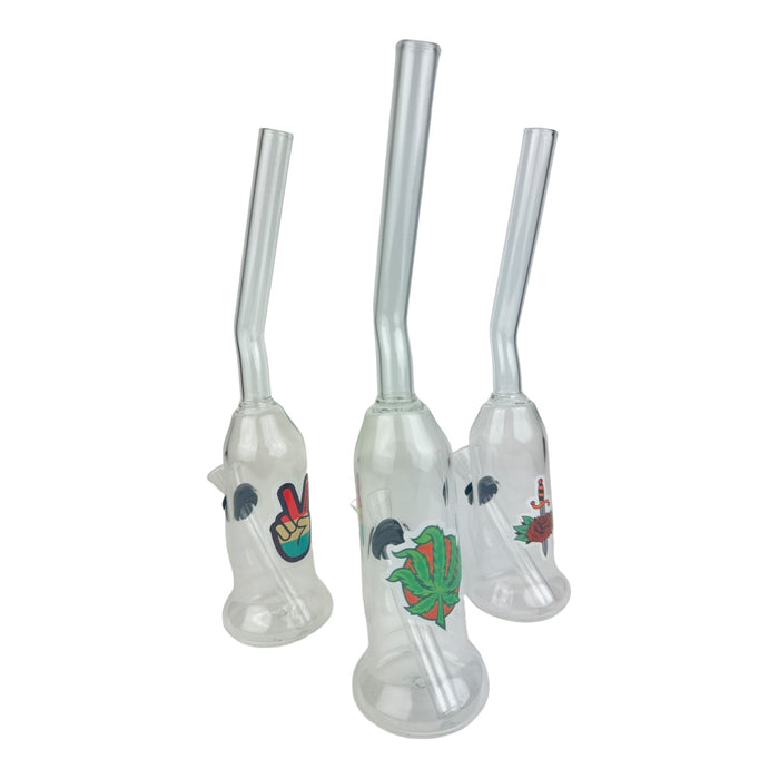 Bubbler Long Pirax With Sticker Water Pipe