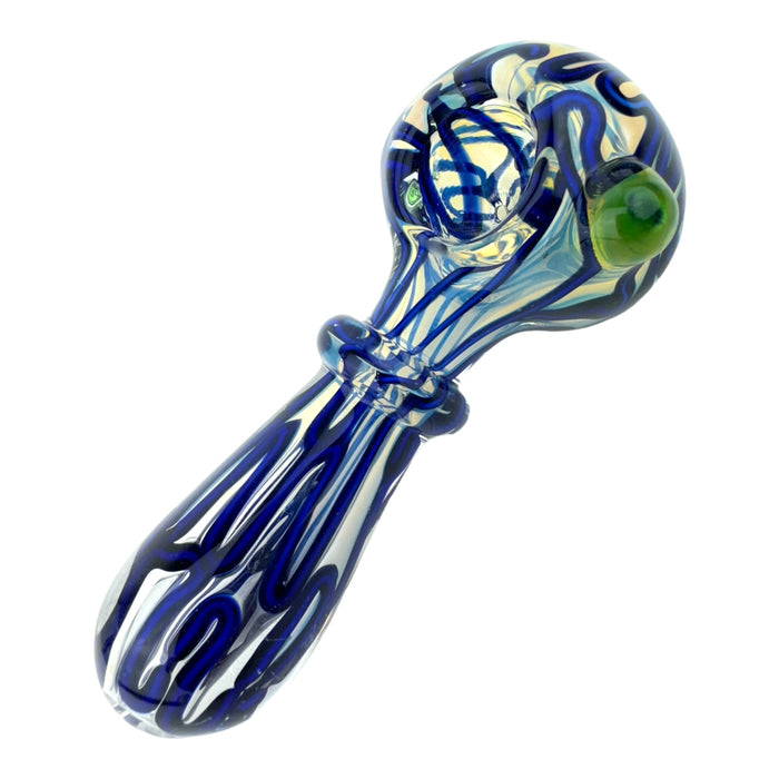 4” Fumed Wigwag Ring Bump Glass Hand Pipe