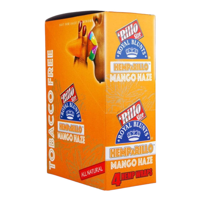 Royal Blunts HEMPARILLO Rillo Size 4 Wraps/Pouch | 15 Pouchs/Box | 30 Display/Case