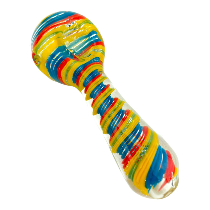 4" Candy Swirl Glass Hand Pipe (Assorted Colors)