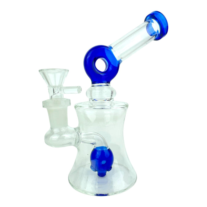 7" Hourglass Donut Glass Water Pipe "WP1250"