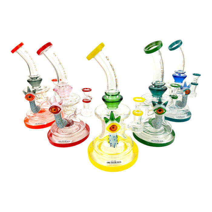 Cali Cloud X 9" Eye Ball Bent Neck Water Pipe "WP208"