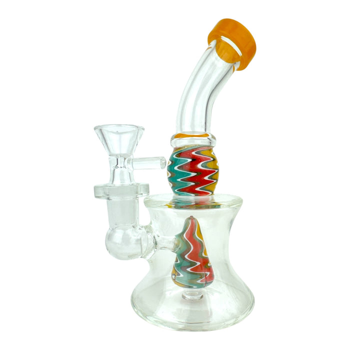 5.5" Mini Bent Neck WigWag Hourglass Water Pipe "WP-1158"