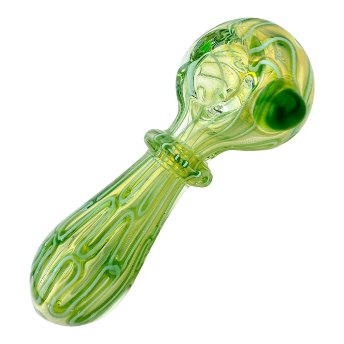 4” Fumed Wigwag Ring Bump Glass Hand Pipe