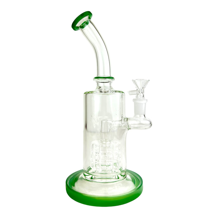 10" Curve Neck Percolator Glass Water Pipe