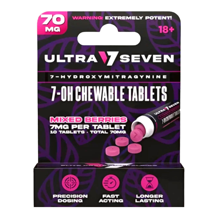 Ultra Seven 7-OH Chewable 7 mg Tablet, 10 Tablets/Pack | 6packs / Display | 30Displays / Case