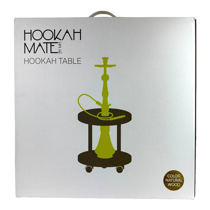 Hookah Table By Hookah Mate Natural Wood Color