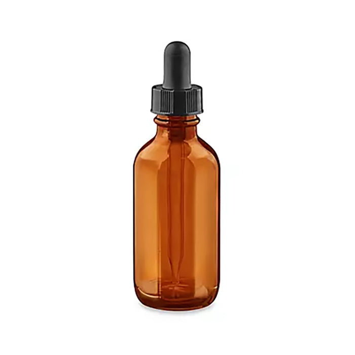 30ml (2oz.) Amber Plastic Child Resistant Bottle Dropper