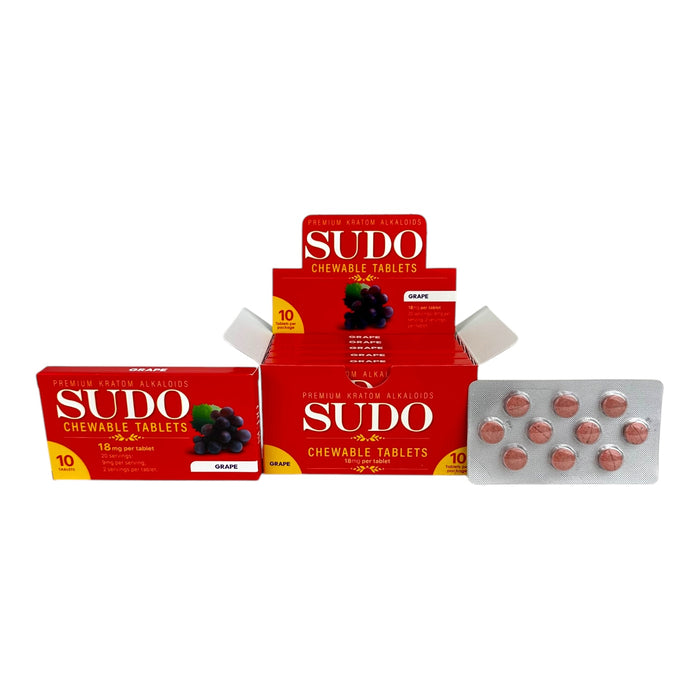 SUDO 7-OH 18mg Tabs - 10 Tab/Blister Pack - 6 Packs Display