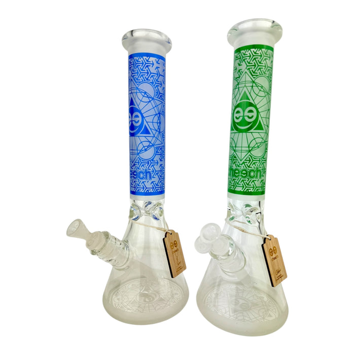 15.5" CHEECH Frosted Texture Beaker Glass Water Pipe 'CH-161'
