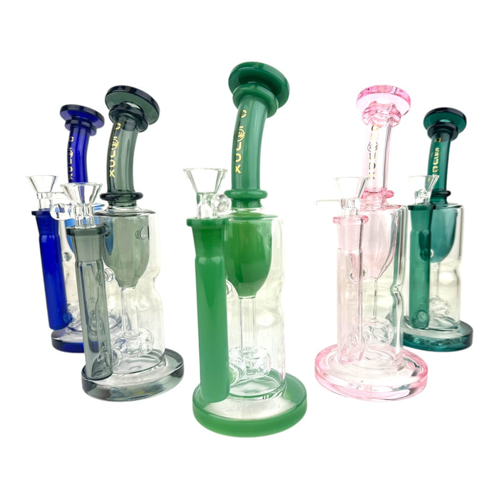 Cali Cloud X 10" Straight Tube Bent Neck Color Water Pipe "WP78"