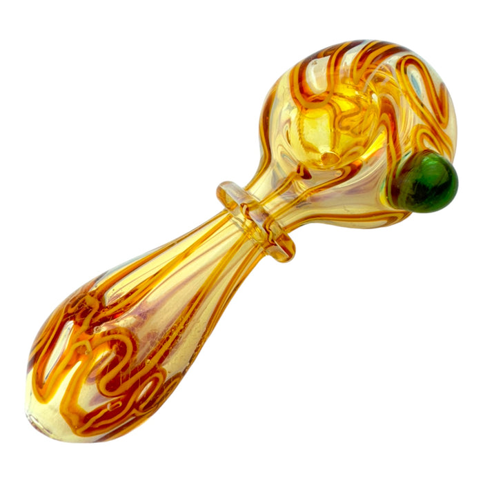 4” Fumed Wigwag Ring Bump Glass Hand Pipe