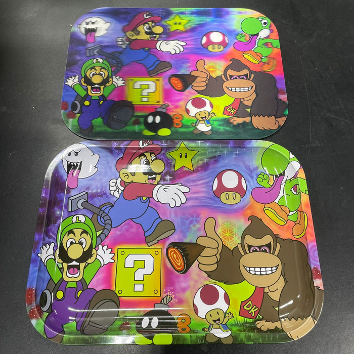 3D Large Metal Tray - Trippy Mario Land