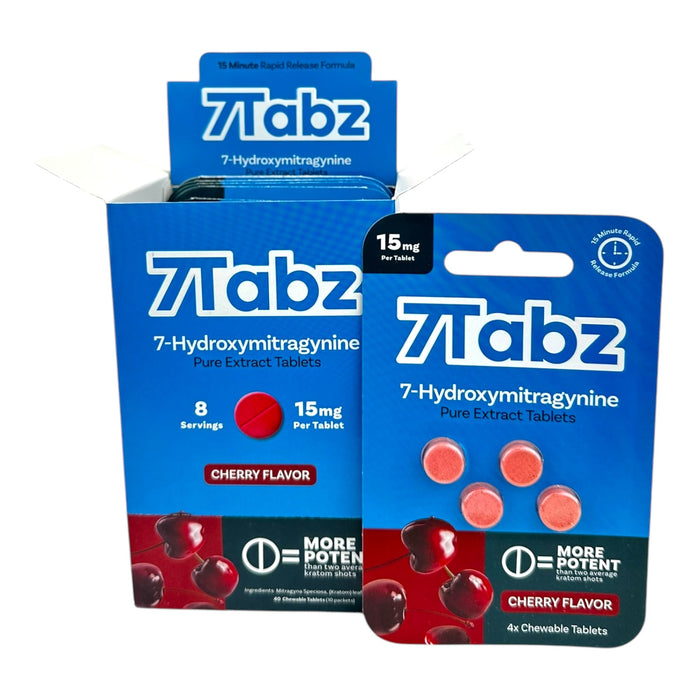 7Tabz 7-OH 15mg Tabs 4Tab-Blister Pack- 10pack Display | 20 D/Case