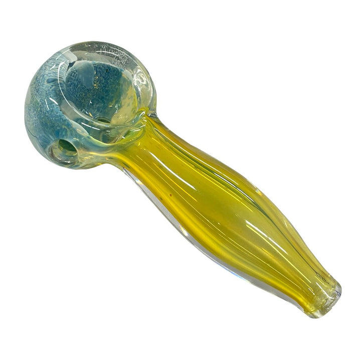 3" Fumed Frit Glass Hand Pipe (Assorted Colors)