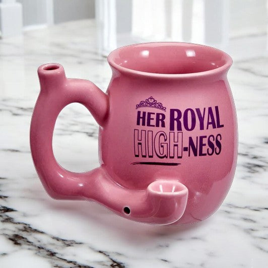 4.5" Premium "Her Royal High-NESS" Novelty Ceramic Pipe Mug