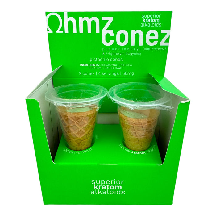 OHMZ Conez  7-OH 50 mg 2 Pistachio cones / Pack - 8Packs/ Display |10 Displays / Case