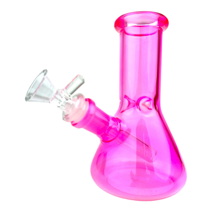 6" Mini Color Glass Beaker Water Pipe