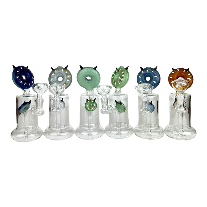 7" Devil Double Donuts Glass Water Pipe