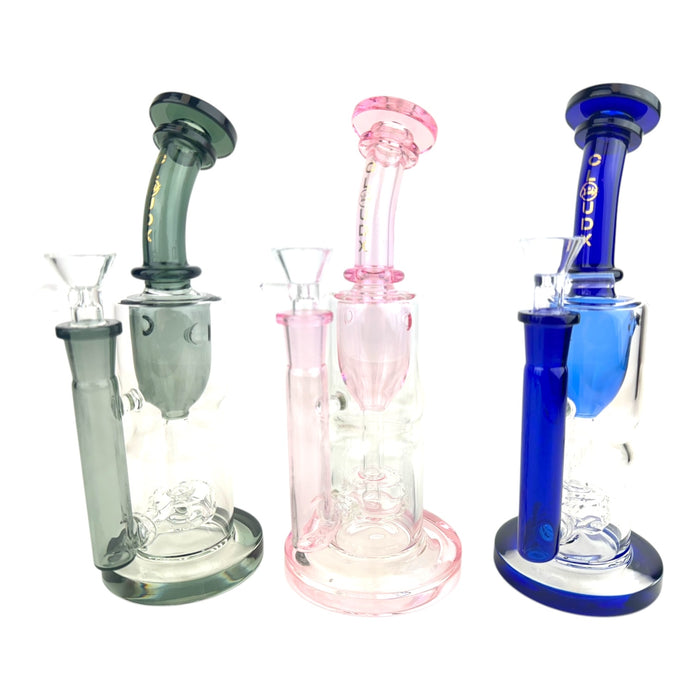 Cali Cloud X 10" Straight Tube Bent Neck Color Water Pipe "WP78"