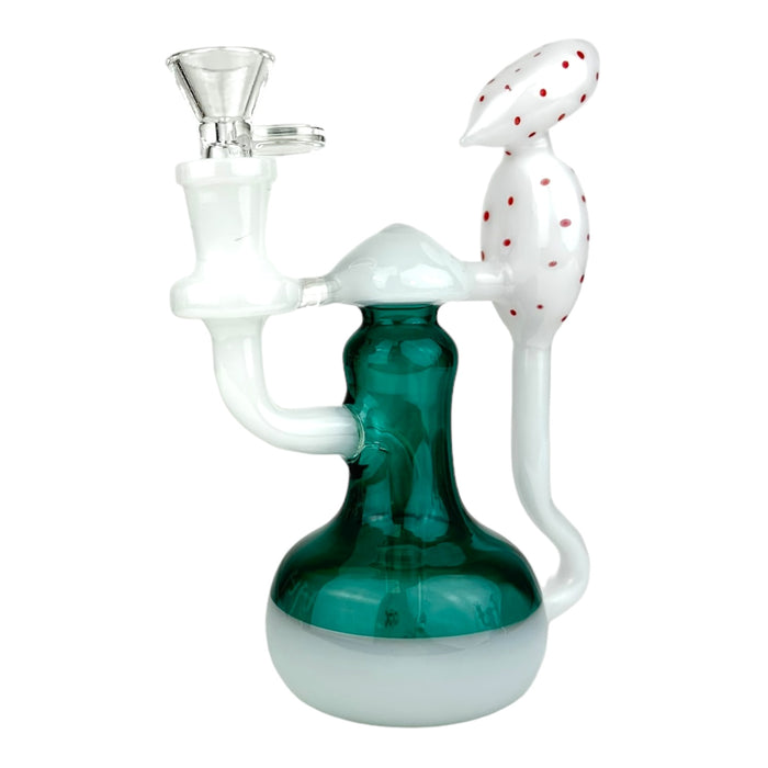 6.5" Teapot Shaped Colored Glass Water Pipe