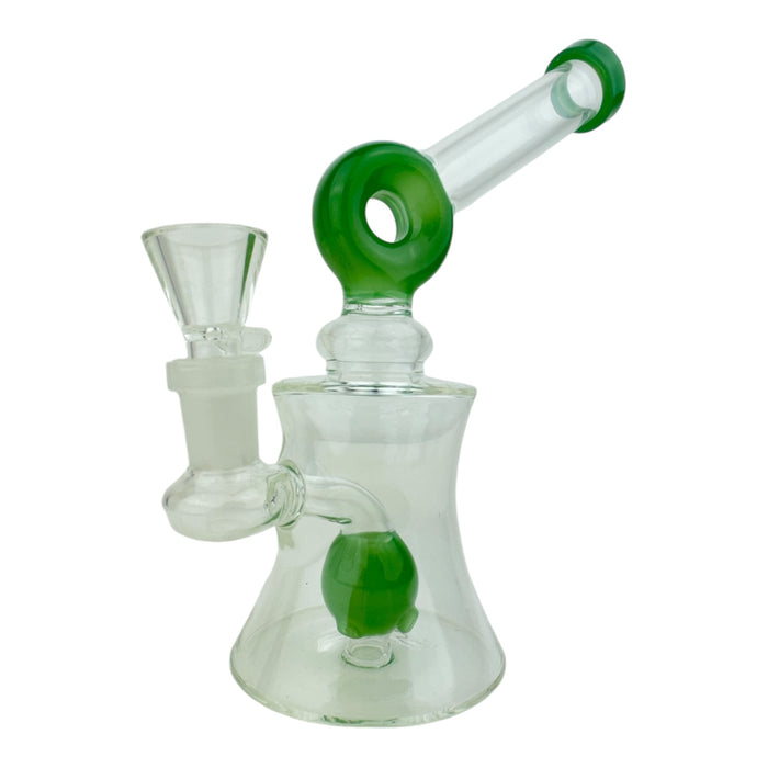 7" Hourglass Donut Glass Water Pipe "WP1213"(Assorted Colors)