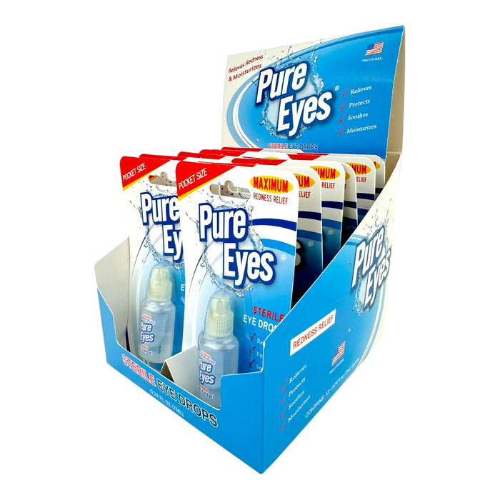 Pure Eyes Sterile Eye Drops (12pc Display)