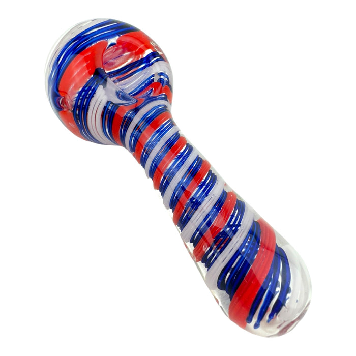 4" Candy Swirl Glass Hand Pipe (Assorted Colors)