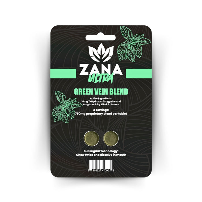 Zana Ultra Kratom Extract 2ct Tablet Blister Pack - 12Packs / Display | 24 Displays / Case