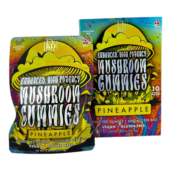 FVKD 500mg Mushroom Gummies 10 Gummies / Pack | 10 Pack / Display |10 Displays / Case