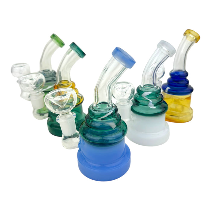 5" Mini Cup Cake Glass Water Pipe (Assorted Colors