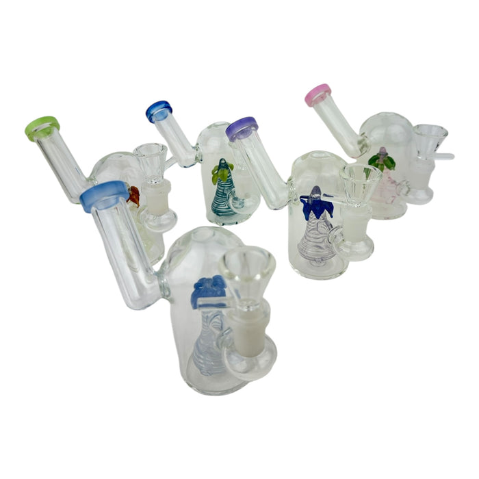 5" Dome Plant Glass Water Pipe "WP1212" (Assorted Colors)