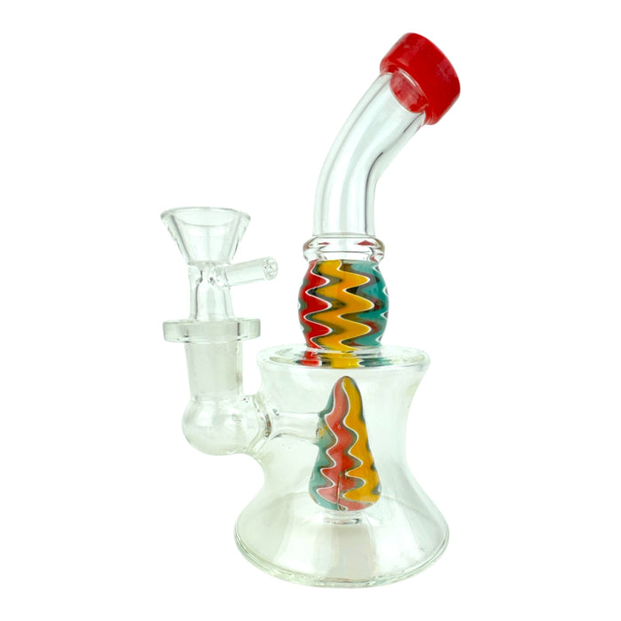 5.5" Mini Bent Neck WigWag Hourglass Water Pipe "WP-1158"