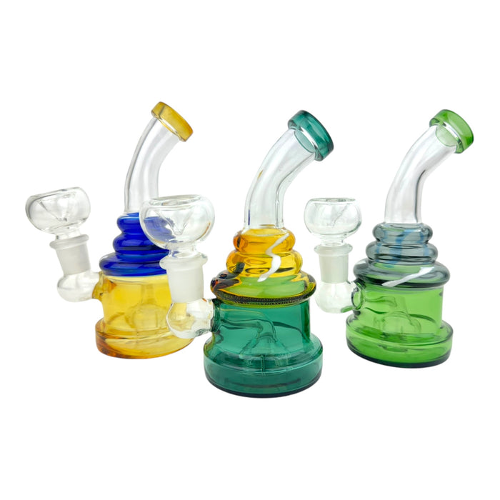 5" Mini Cup Cake Glass Water Pipe (Assorted Colors