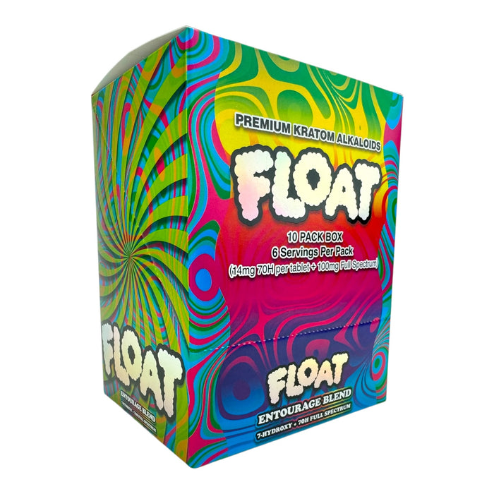 Float Entourage Blend 7-Hydroxy + 100mg Full Spectrum 14mg Tabs 3ct Blister Pack - 10 Pack Display