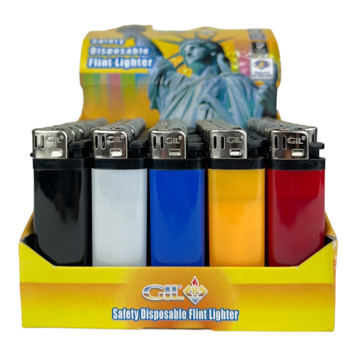 GIL Disposable Flint Lighter 50pc Display | 20 Display / Case