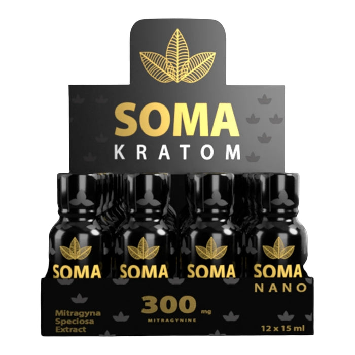 Soma 300mg 15ml Nano Mitragyna Kratom Shot 12 Bottles / Display | 12 Displays / Case