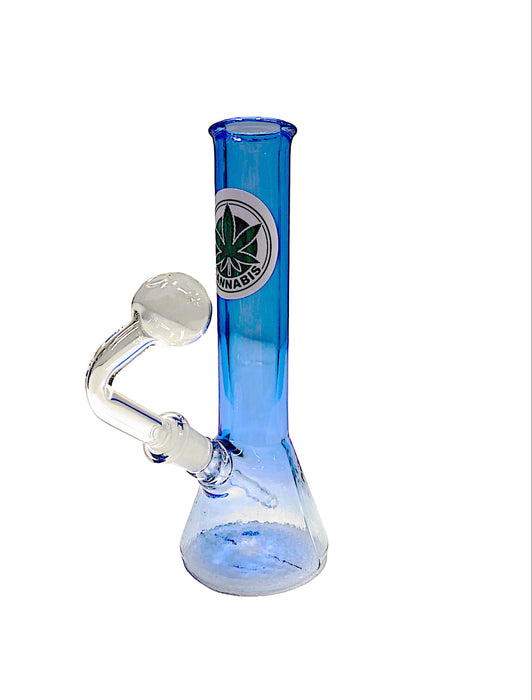 G/G 10mm Beaker Shape OB Water Pipe -Assorted Stickers